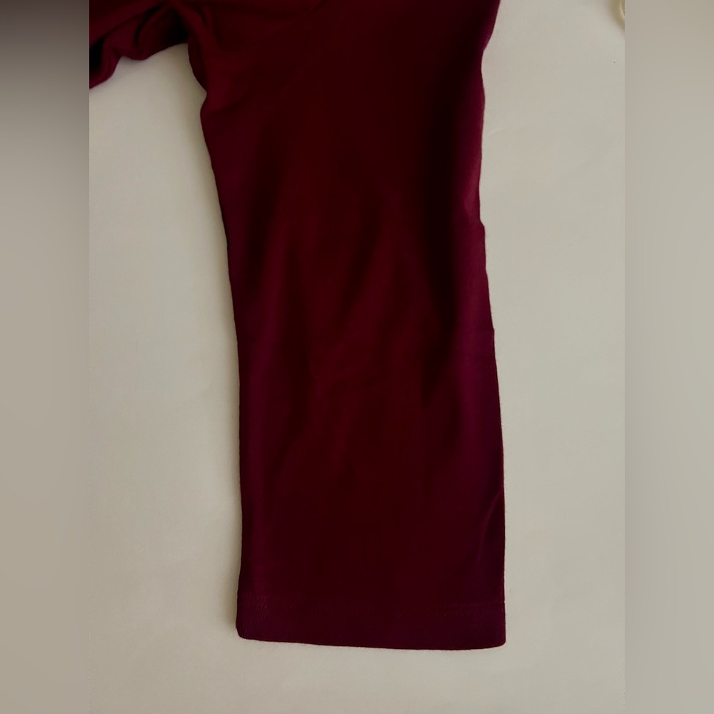 NWT Karen Scott V-Neck Eyelet Trim 3/4 Sleeve Top in Burgundy Size XL - Picture 6 of 7
